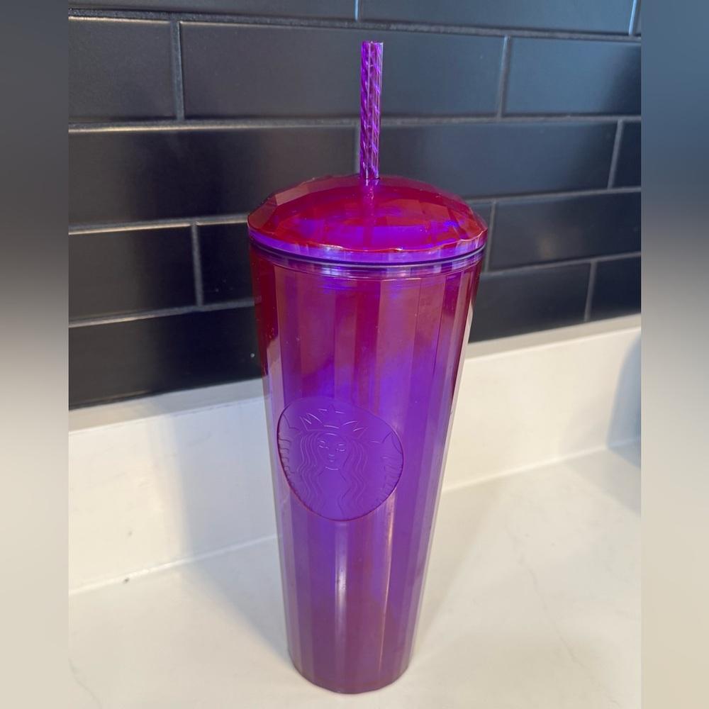 Starbucks Purple Tumbler with Straw